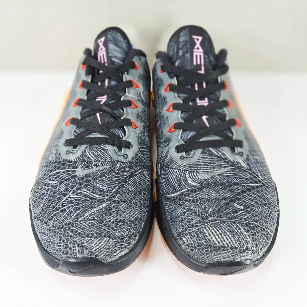 Nike Metcon 5 Black Laser Orange Training Shoes AO2982-081 Women's Sz 8.5